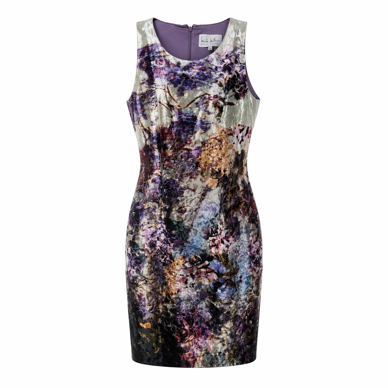 Nicole Miller Dress 10 Floral Sheath Cocktail Wedding Guest Fitted Elegant Chic