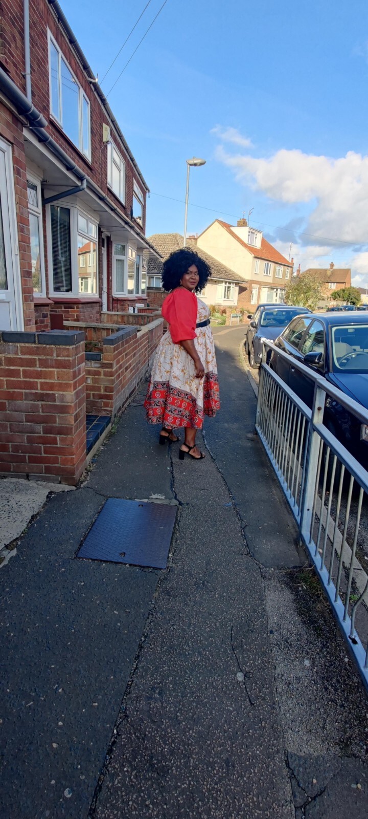  African dress/  African Print Elegant  Midi Dress, African Clothing,