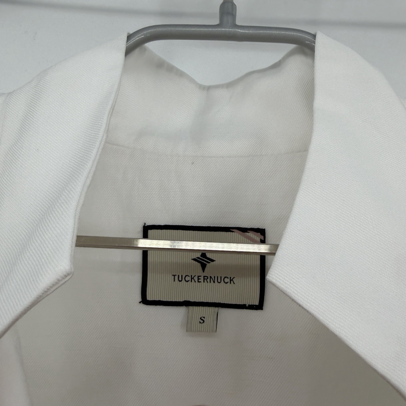 Tuckernuck White Linen Leighton Mini Dress S Women’s Sleeveless Mandarin Collar