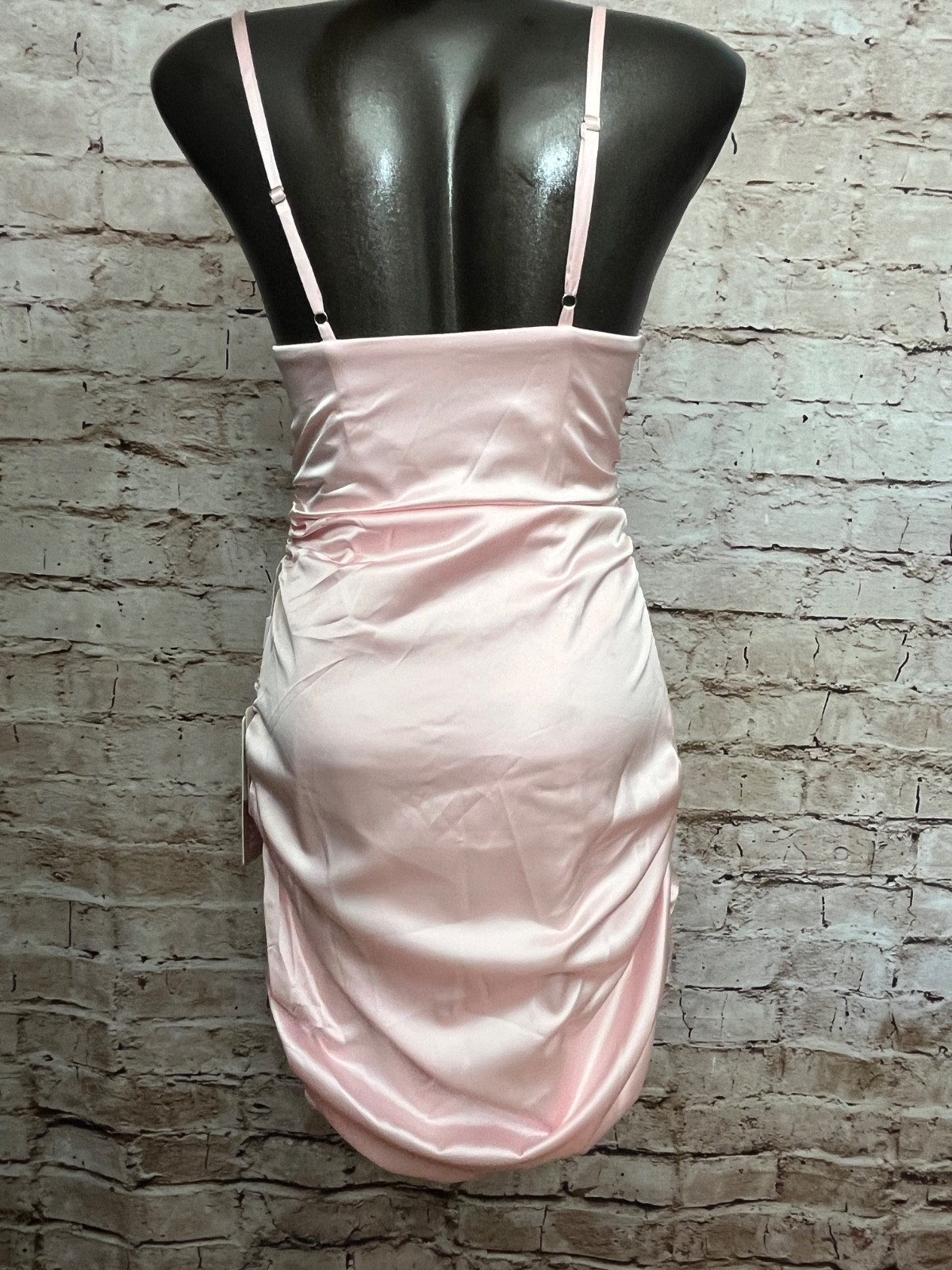 Stacees Satin Sweetheart Bubble Hem Formal Dance Dress Sleeveless 2 Pink NWT