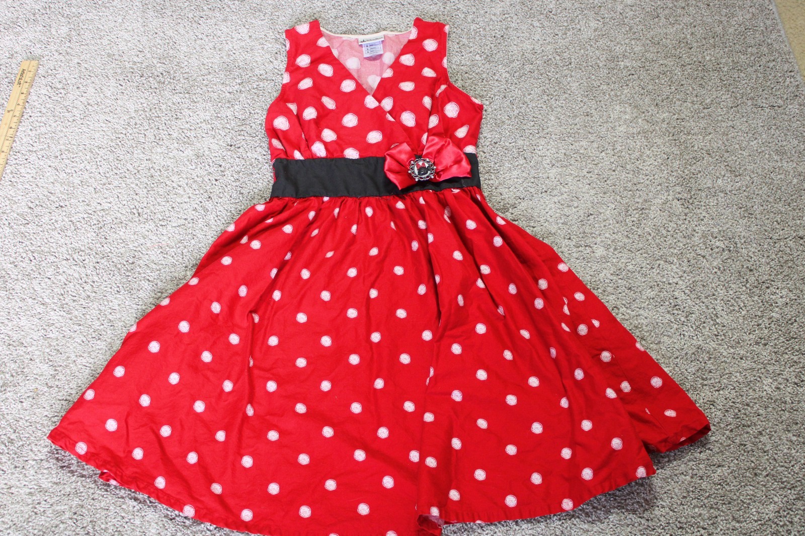 Disney Parks Original Dress Juniors Small Red w/ Polka Dots Minnie Mouse