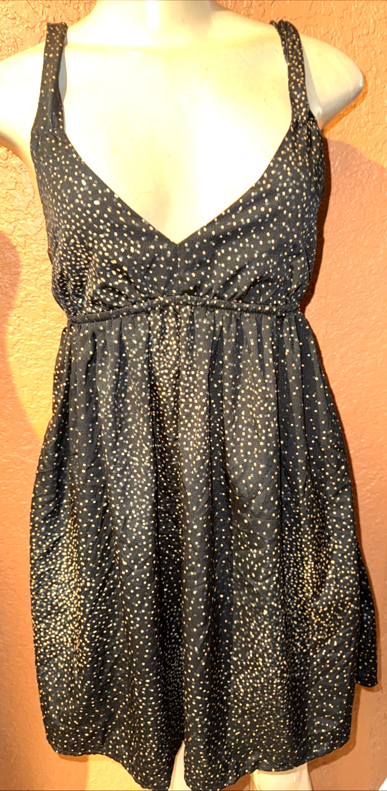 Vintage Roxy Cut Out Polka Dot Sun Dress Sz XS Y7