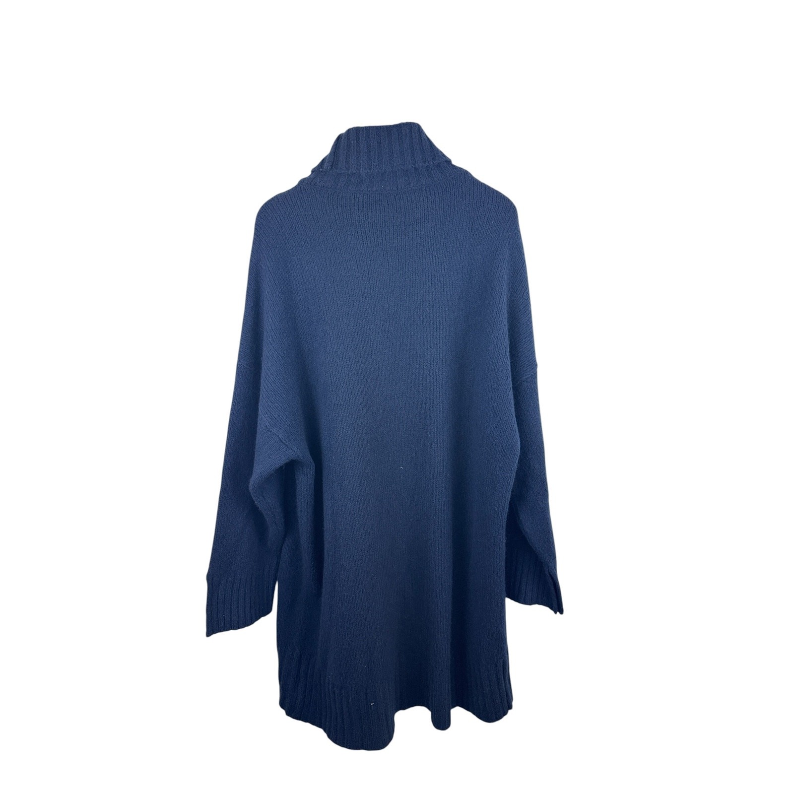 Favorite Daughter St. James Sweater Dress XL Navy Cashmere Wool Turtleneck