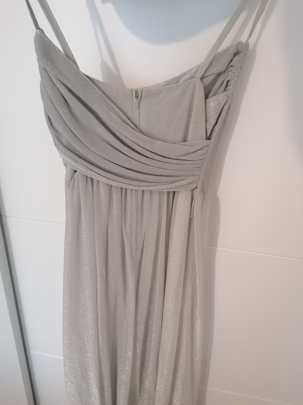 GoldStart Soirée Evening Dress Silver Lurex Glitter – Couture Munich-Paris