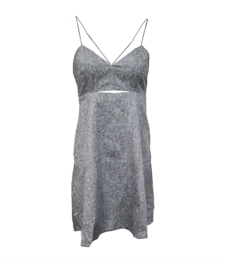 HoodLamb Women’s Black Babydoll A-Line Hemp Dress 420 NWT