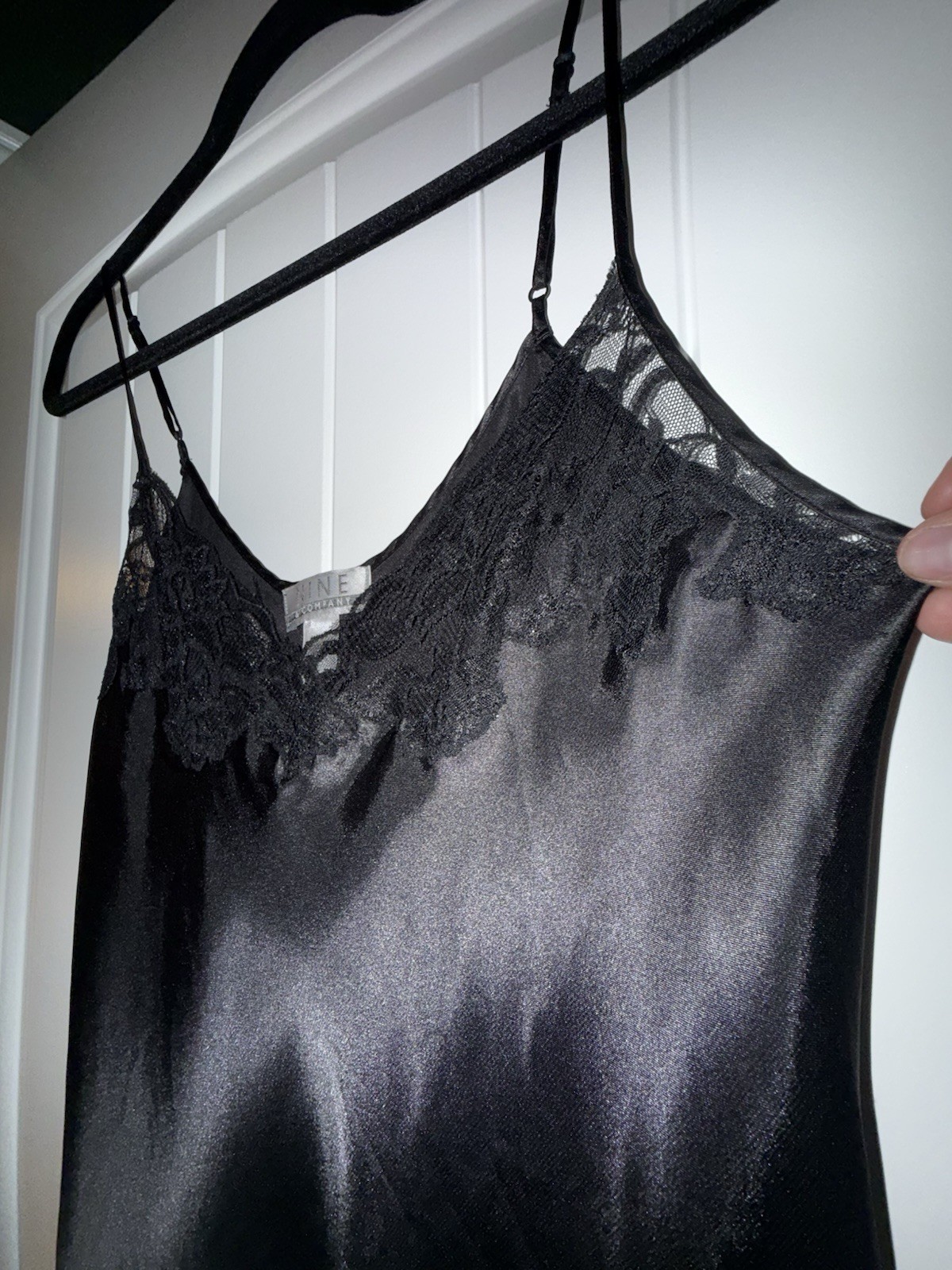 90s Y2K Vintage Silky Fairycore Maxi Slip Dress S Black Asymmetrical Cruise