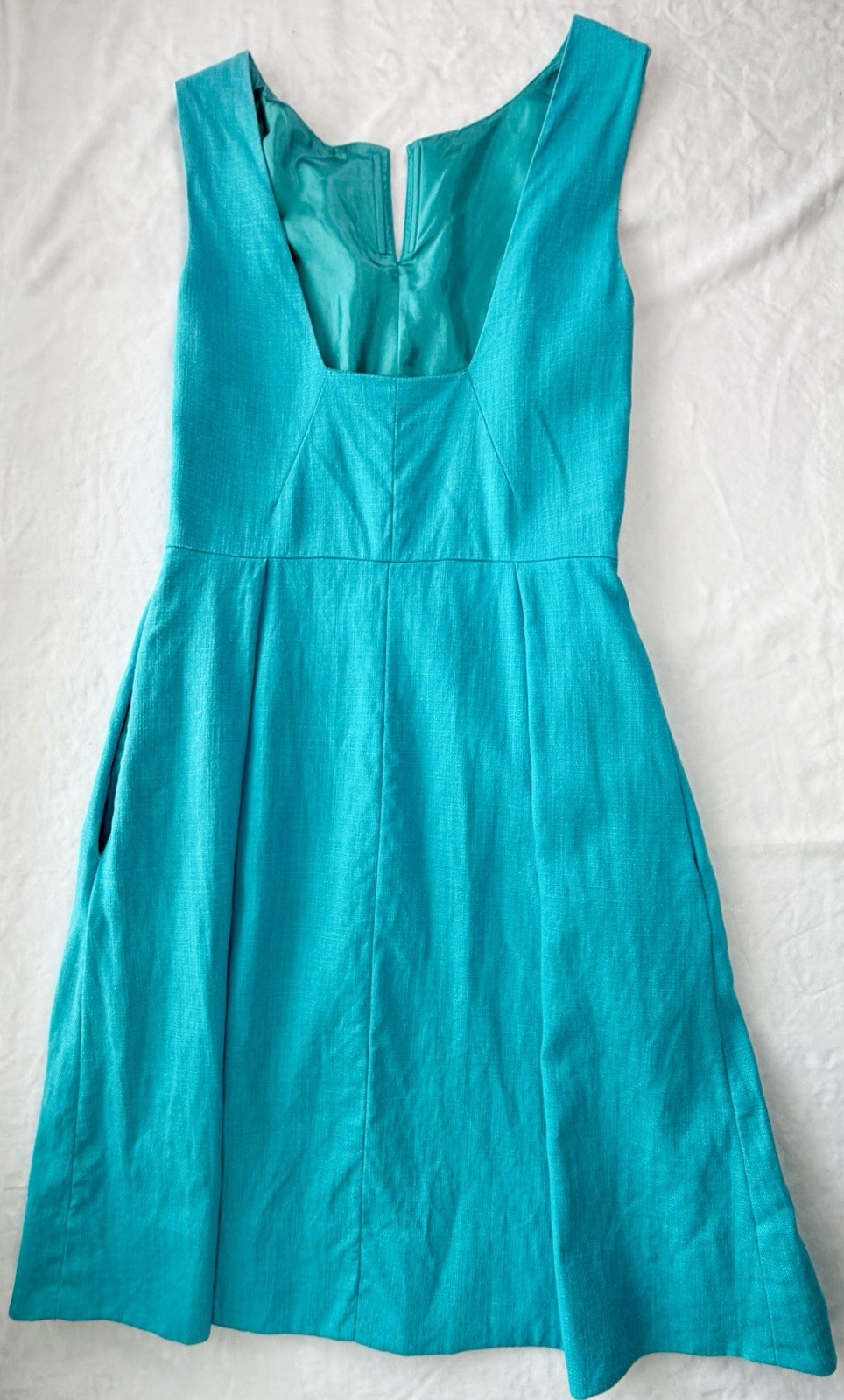 Kate Spade New York Turquoise Blue Notch Neck Fit & Flare A Line Dress Size 8