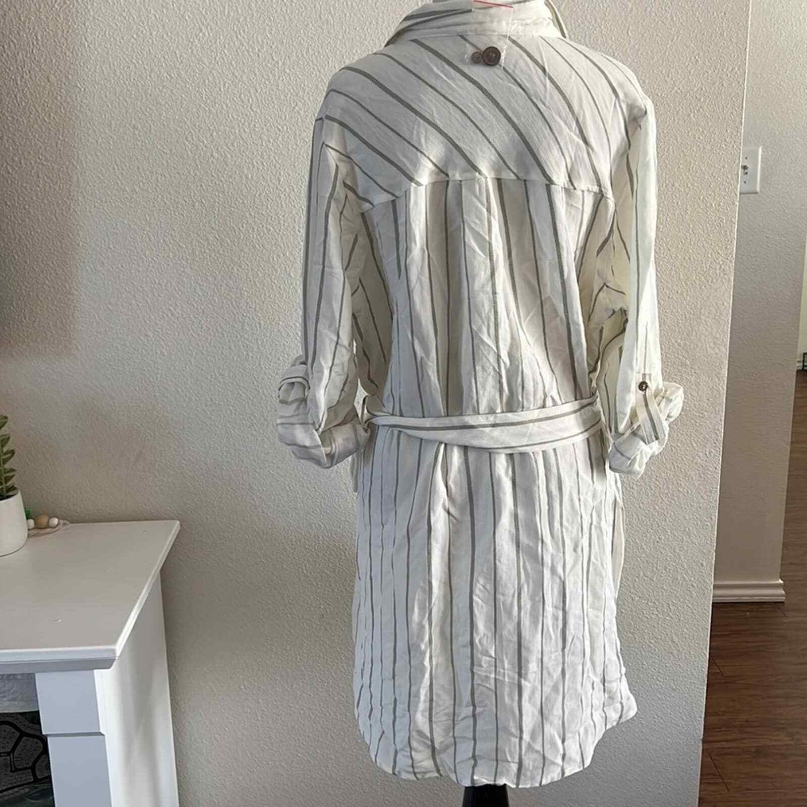 NWOT Perch by Blu Pepper Plus Striper Shirt Dress | Stripe | 1XL