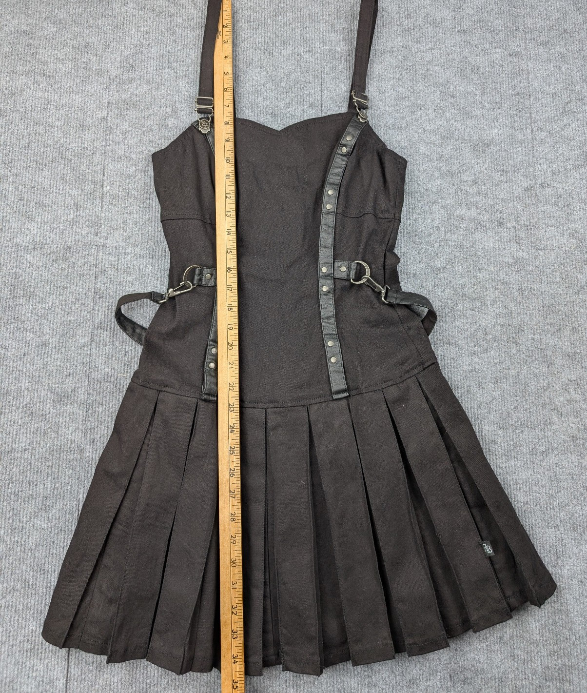 Royal Bones Daang Mini Dress Womens Medium Goth Punk 90s Pleated Y2K Vintage