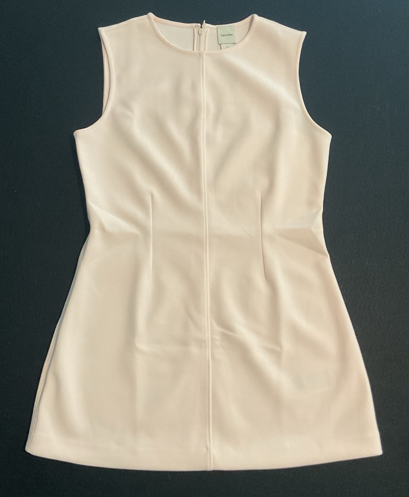 Calvin Klein Women’s Size Medium Pearl Pink Sheath Dress Sleeveless Round Neck