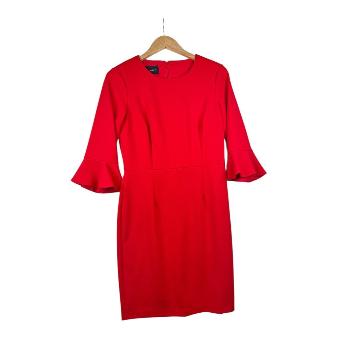 Dana Morgan Bell Half Sleeve Dress size 10 Red
