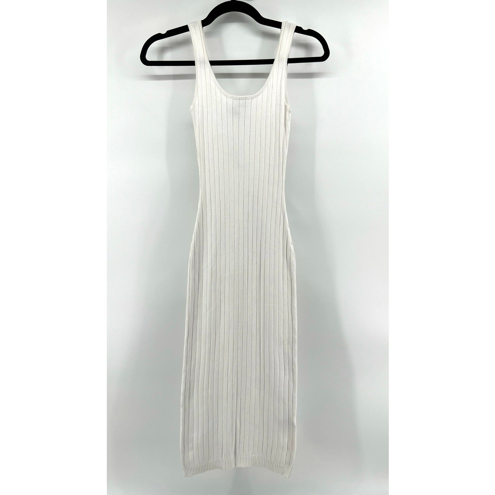 NWT Windsor Ribbed Knit Halter Midi Dress Size S White Vacation Resortwear