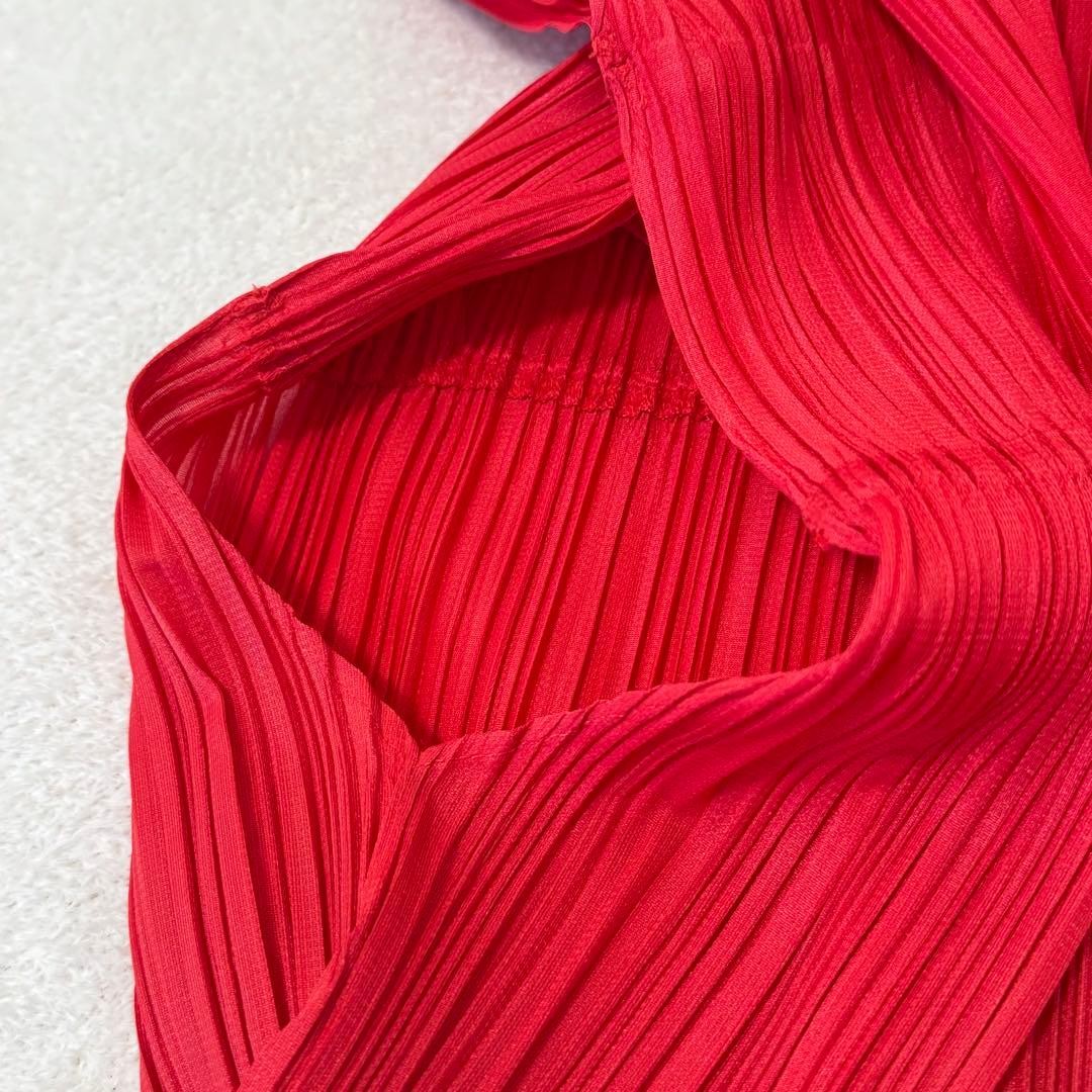 Used Very beautiful item✨PLEATS PLEASE Pleats long dress red variant