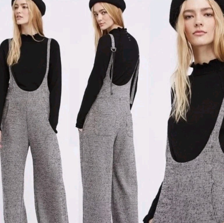 Free People What Goes Around Overall Jumpsuit One Piece Jumper Fall Dressy wide