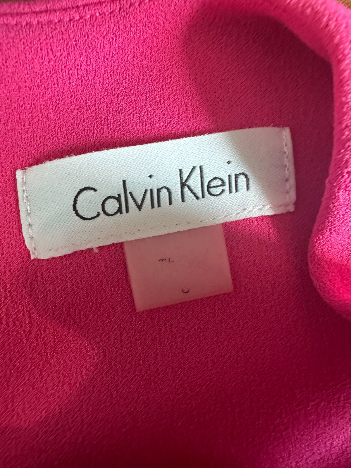 Calvin Klein Sleeveless Pink Sheath Dress With Back Zipper Closure Size 6