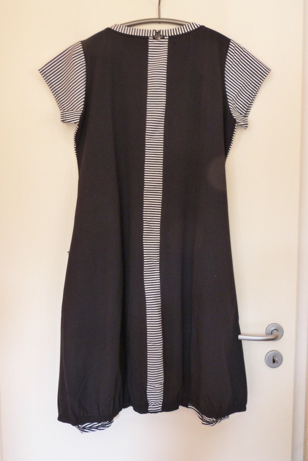BORIS INDUSTRIES BALLOON Dress 48 50 (5) NEW! black white a shape lagenlook