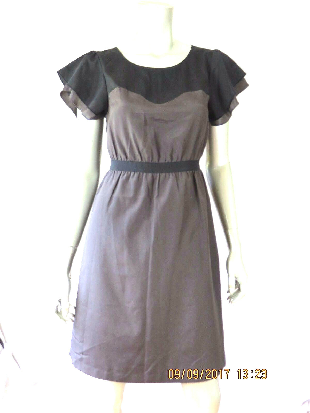 MOSSIMO SZ S NWOT Lined Brown & Black Go Out Festive Woven Fabric Tunic Dress