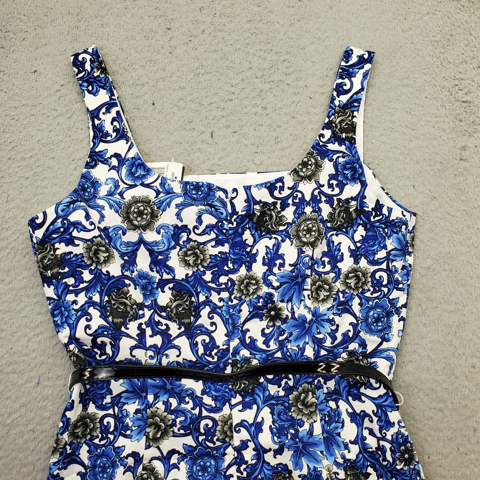 Premise Shift Dress Womens 4 Multi Floral Fully Lined Belted Waist Back Zip