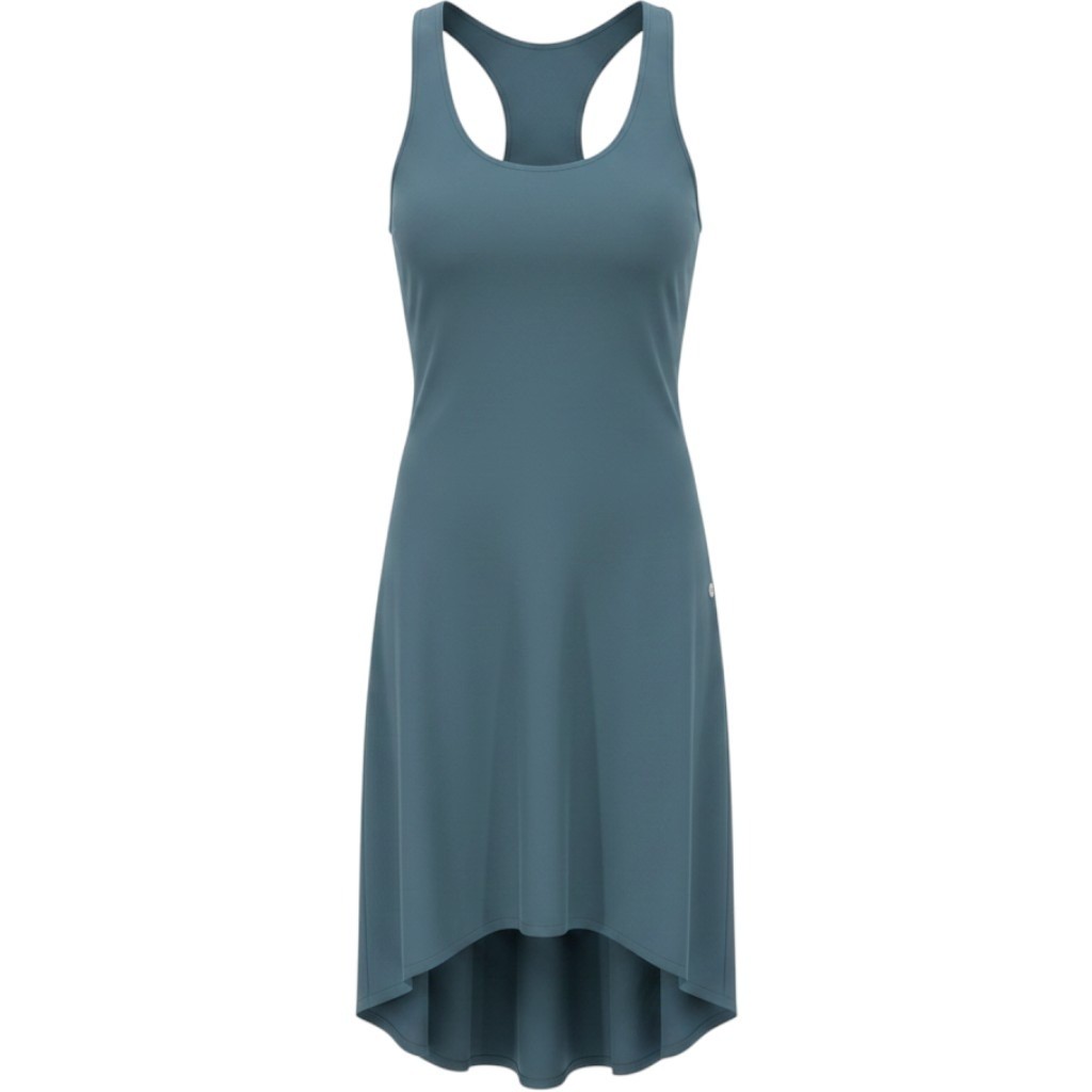Halara Breezeful Active Dress Medium Teal Racerback High Low Pocket Athletic