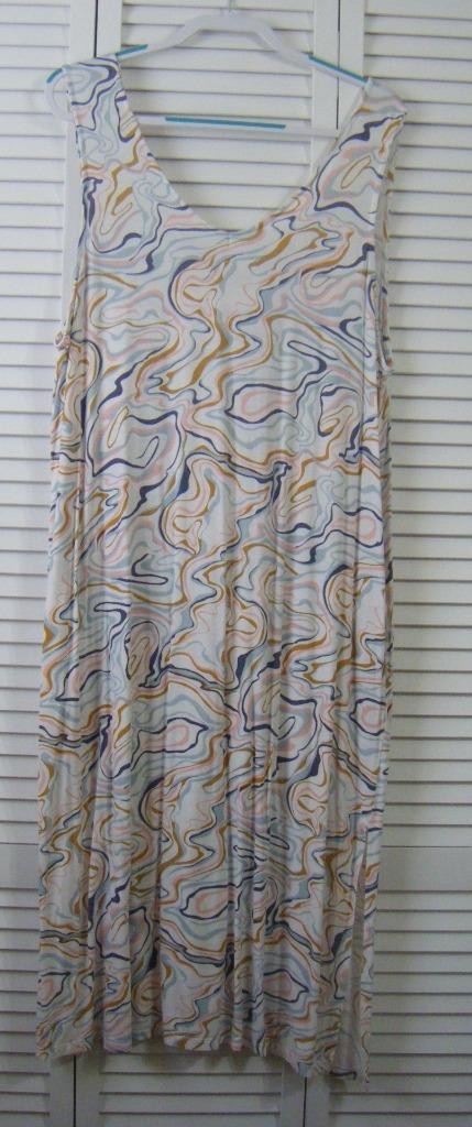 JOYSPUN Swirl Print Maxi Lounge Dress 2X (18W-20W) NWOT New (T/B109/2006)