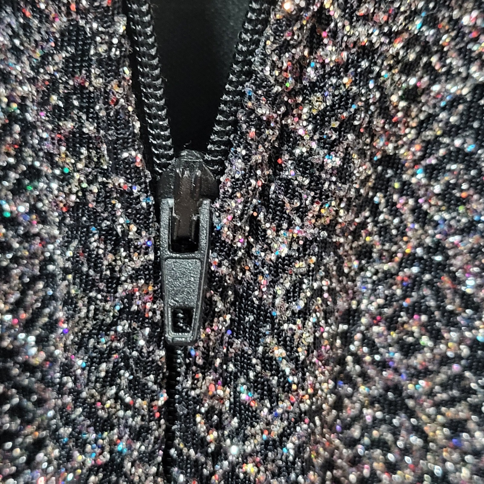 Altar’d State Black Multi Color Glitter Metallic Mini Bodycon Dress Small