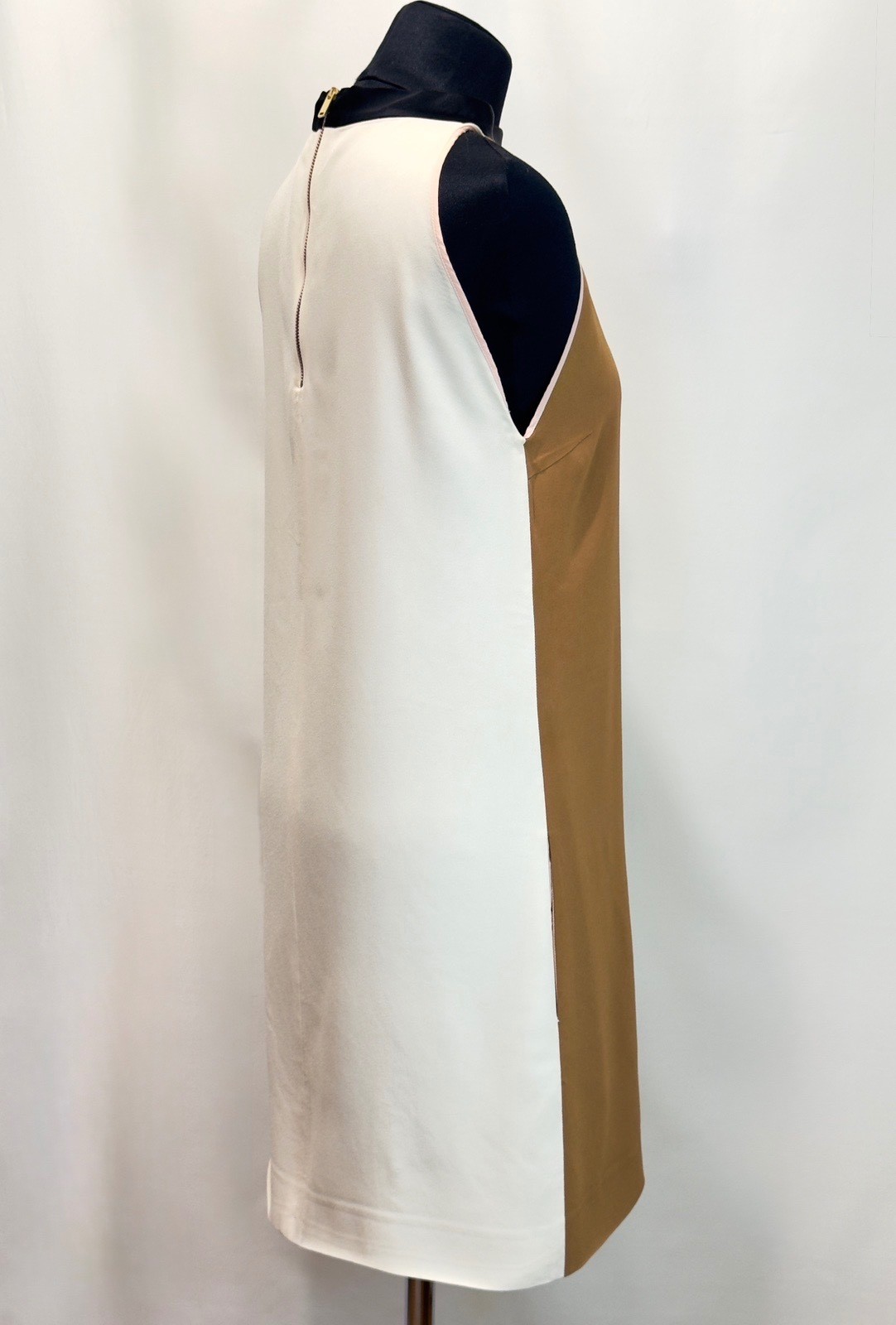 Authentic CÉLINE Phoebe Philo Colorblock Silk Lined Mini Shift Dress Size M FR38