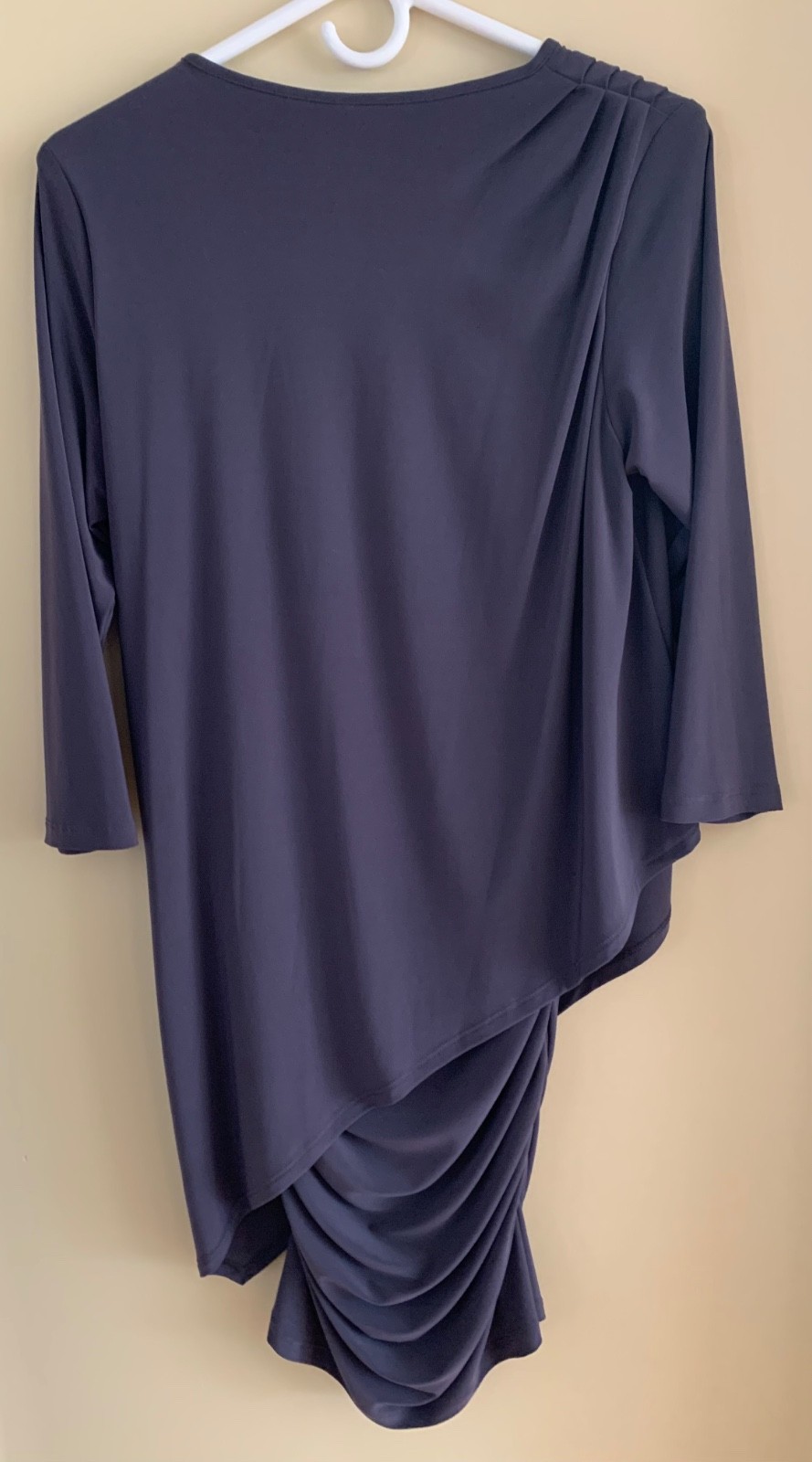 Last Tango Versatile Asymmetrical Tunic Dress in Metal Blue Size M #MS391 USA