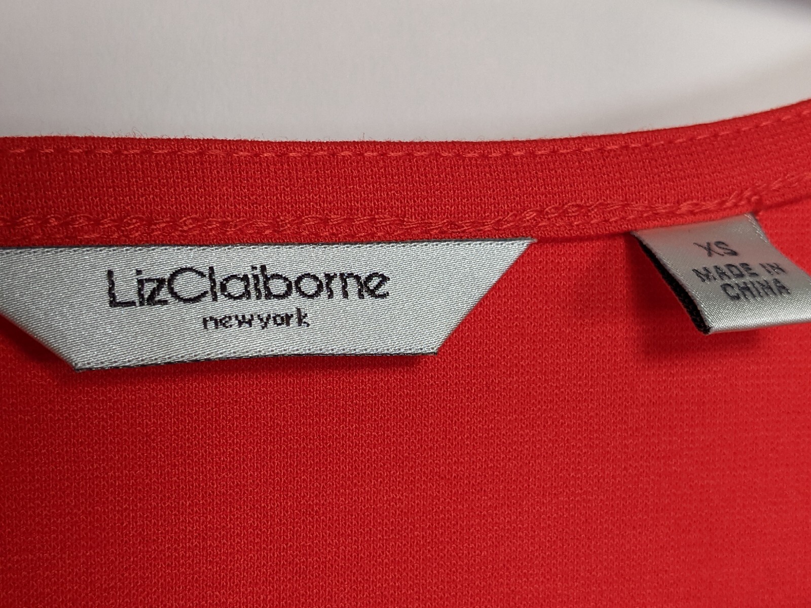 Liz Claiborne Red Knit 3/4 Sleeve A-Line Sheath Dress Size XS