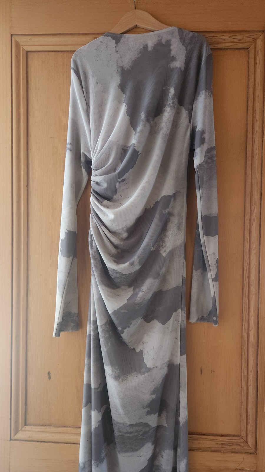 Scanlan Theodore Mesh Cloud Print Dress in grey, BNWT, RRP $650