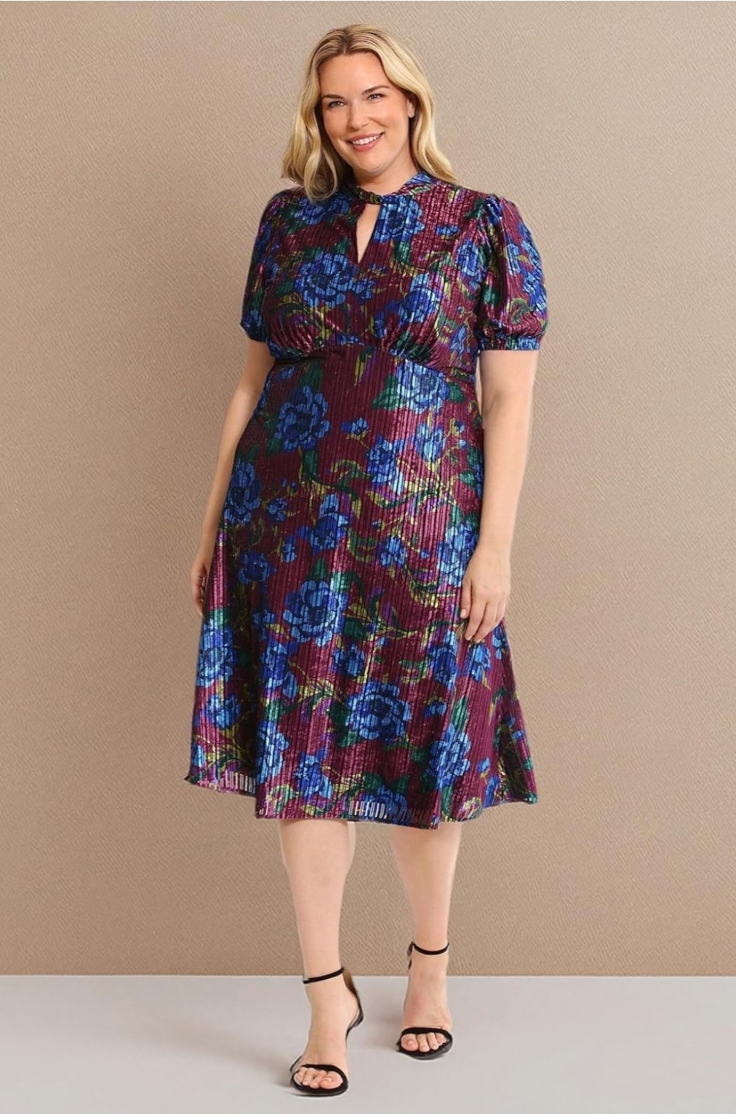 NWT, Maggy London Womens Keyhole Neck Velvet A-line Dress, G5818W, Size 16