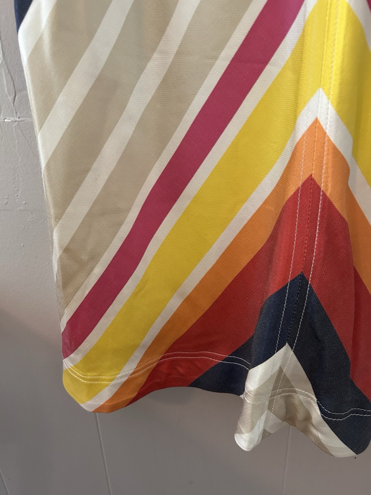 Trina Turk Cayson Dress Chevron Print Size Large
