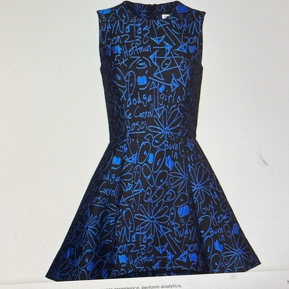 Opening Ceremony patterned fit and flare Doodle Dress, sz 6