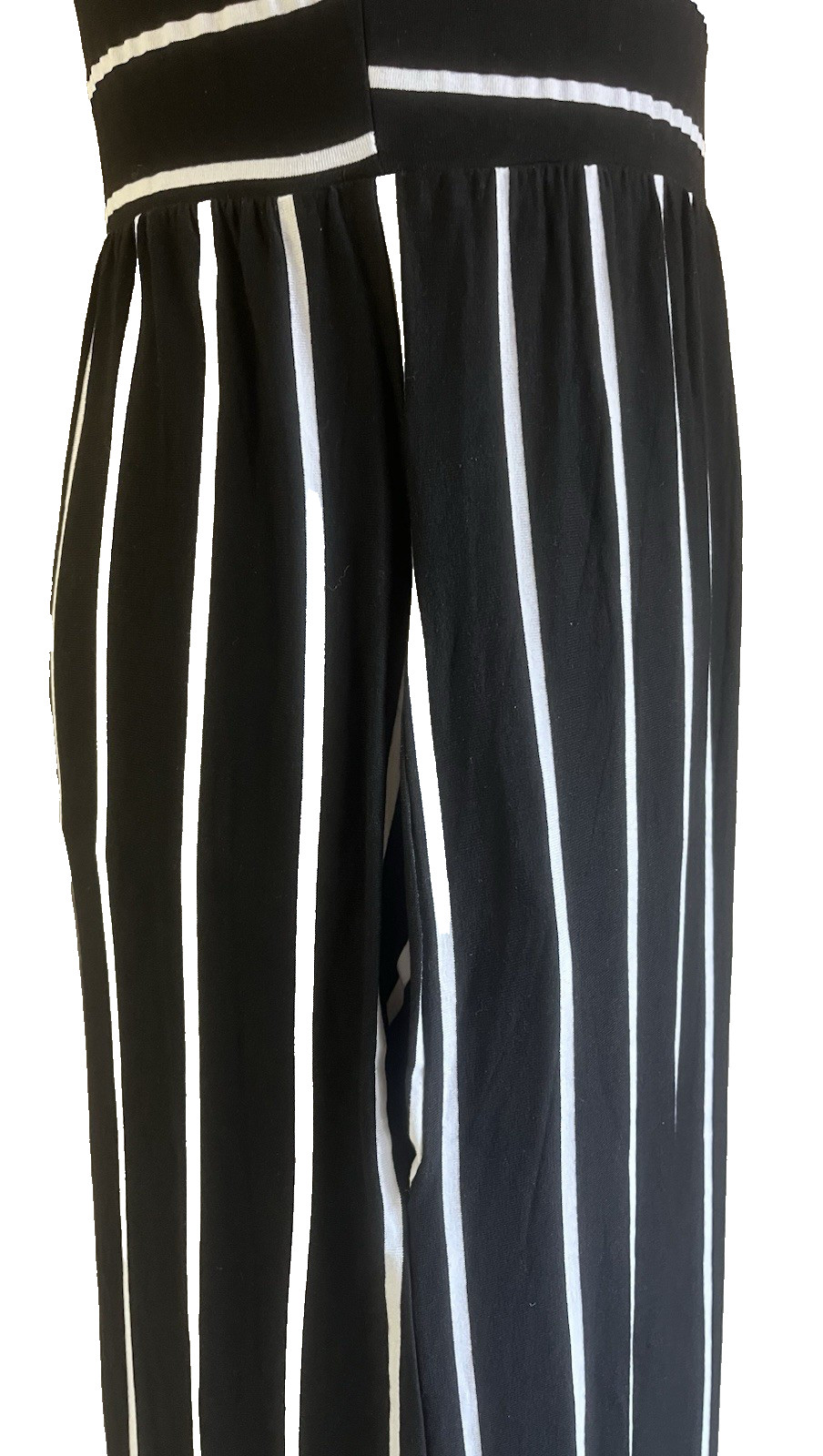 Hount Women’s Size Small Pullover Sleeveless Long Maxi Dress Black/White Stripes