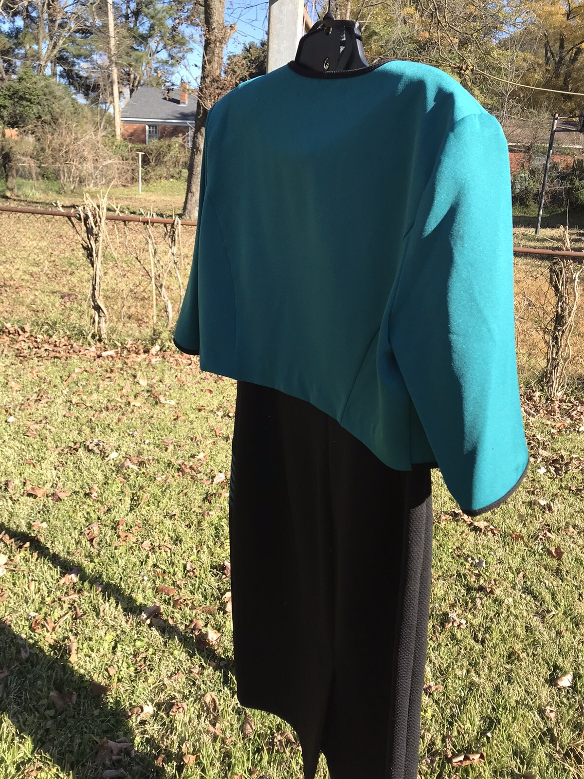 Maya Brooke. jacket dress, Sz 14, Turquoise And Black