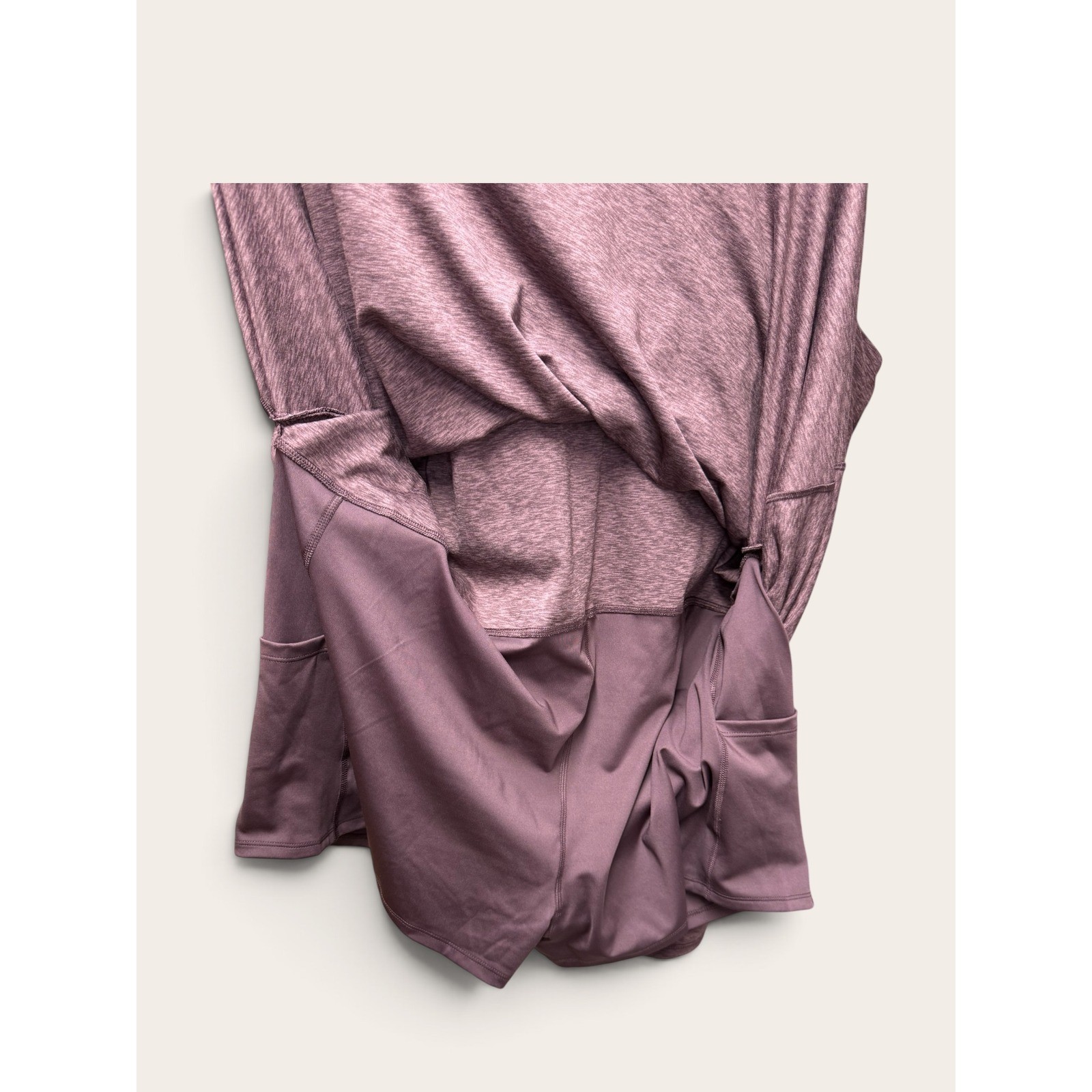 Athletic Works ButterCore Exercise Dress Built-in Shorts Padding Burgundy 4X