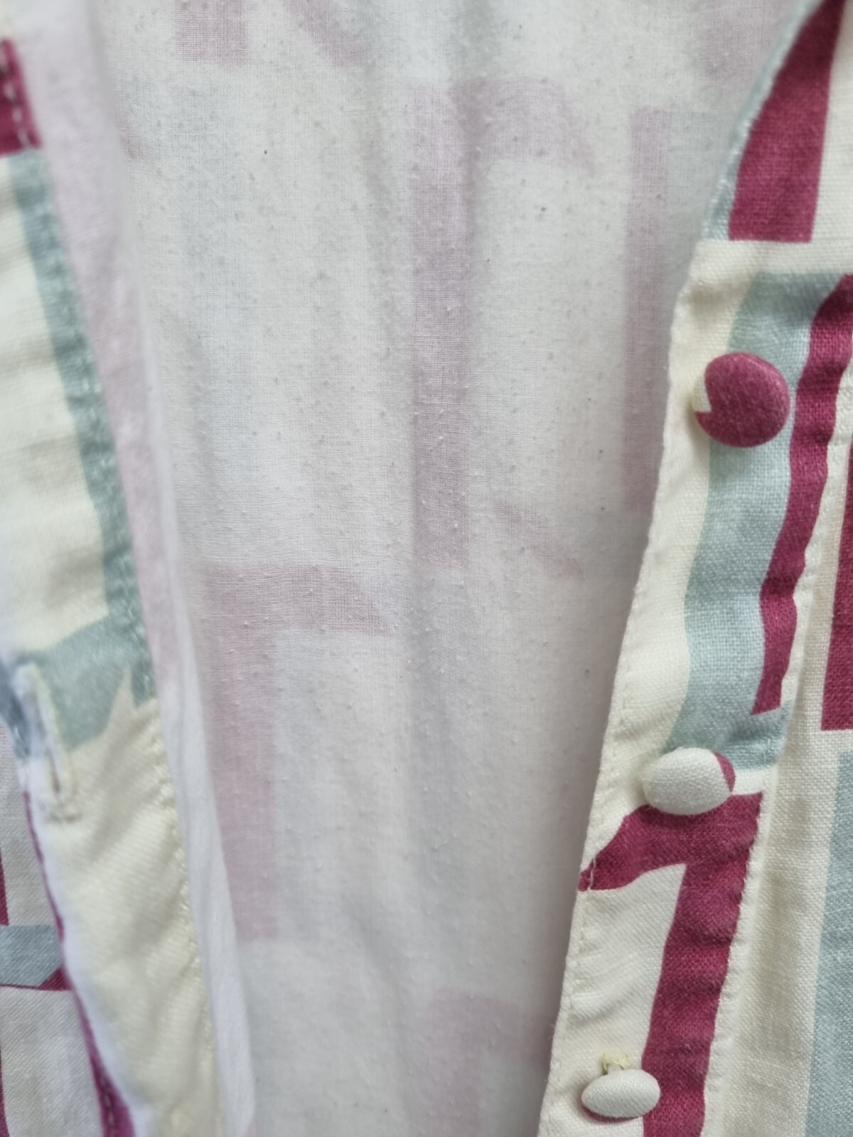 LEO LIN Linen Retro Print Shirt Midi Dress Wprkwear Size 8 AU Preloved