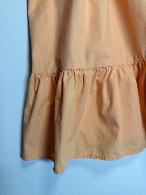 Olivaceous Light Orange Puff Sleeve Sweetheart Neckline Babydoll Dress Size S