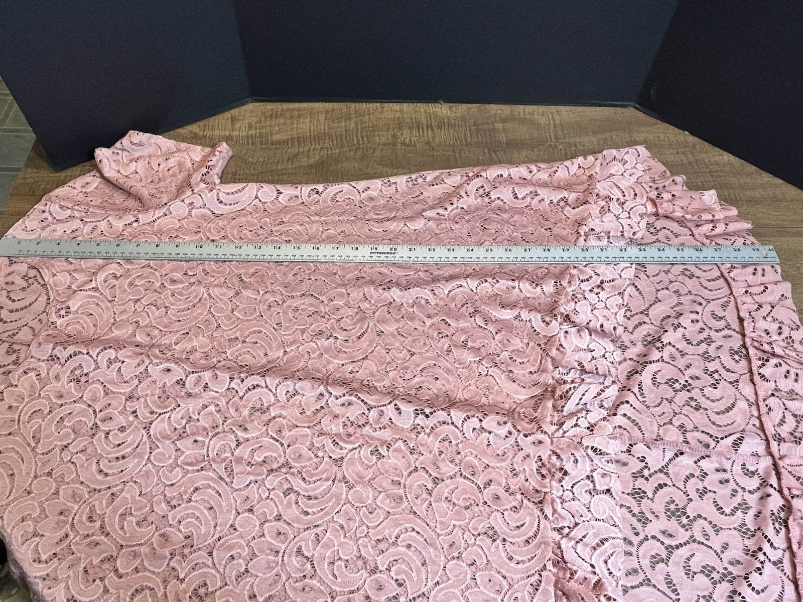 Sheer Lace Overlay Pink Plus Size Asymmetrical Ruffle Fairy Romantic Feminine