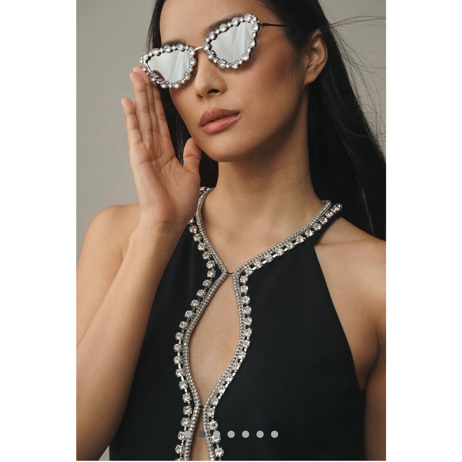 NWT❤️Maeve Sleeveless Rhinestone Cutout MiniDress szL
