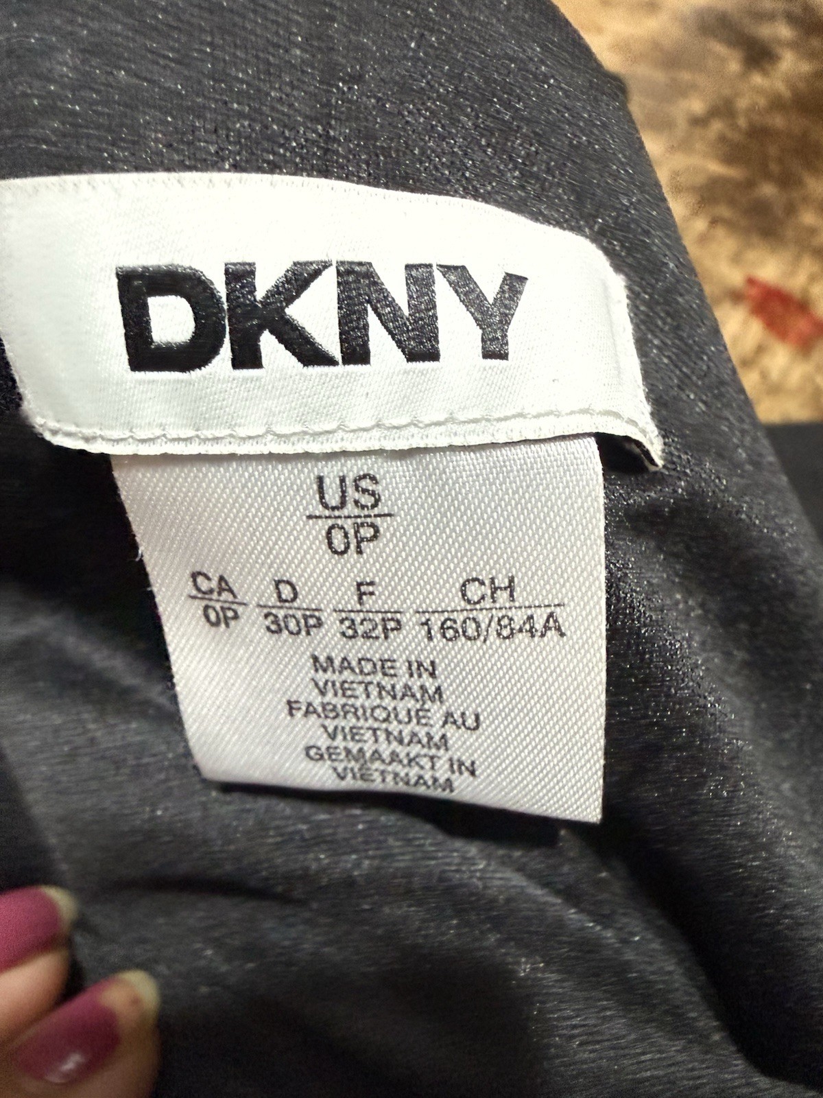 DKNY Black Collared Sleeveless Scuba Crepe Shirt Dress Petite Size 0P