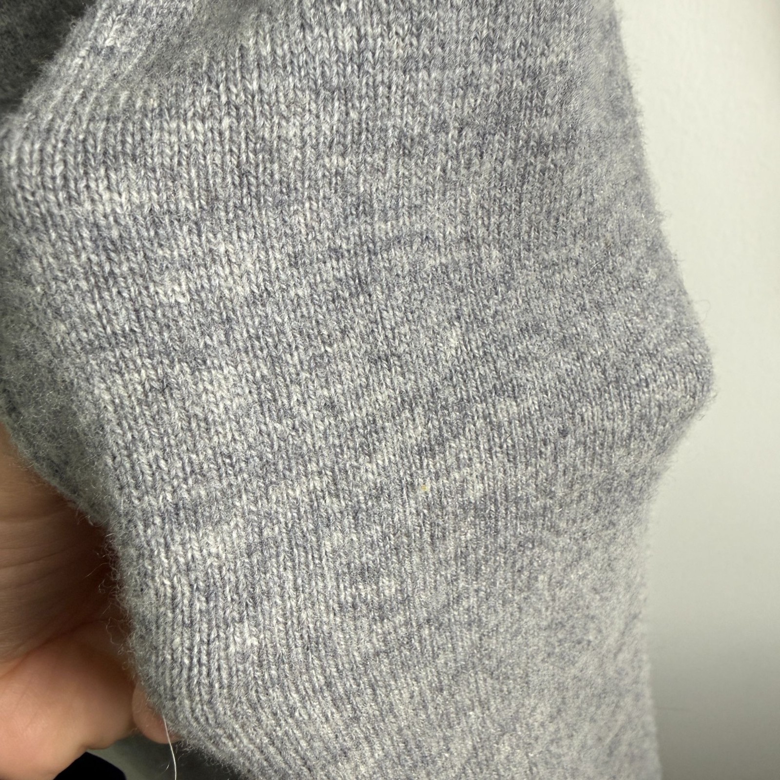 Nordstrom Wool Cashmere Blend V Neck Maxi Sweater Dress Gray XS Office Holiday