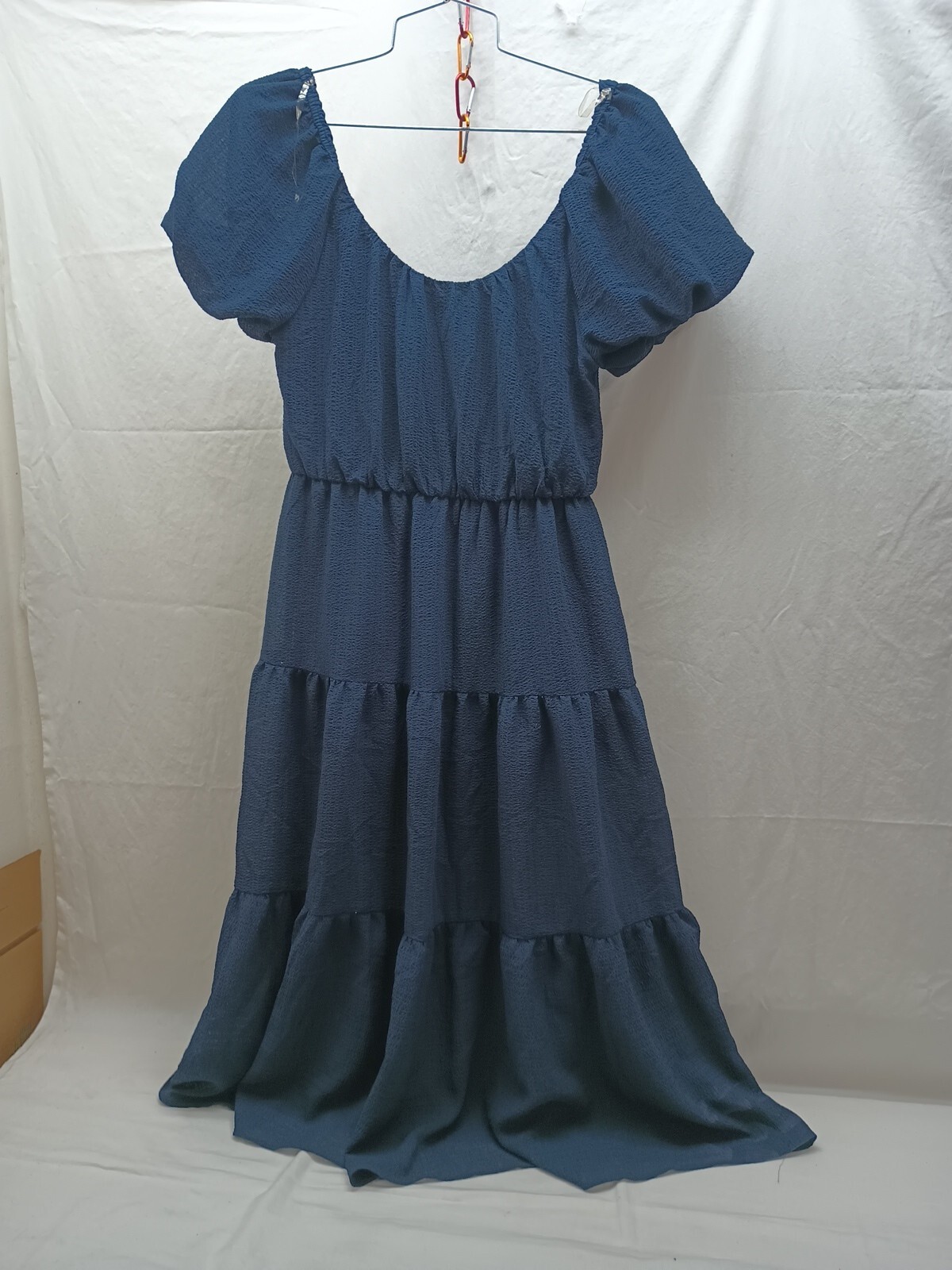 Womans Ophelia Roe Blue lined midi dress Size Small