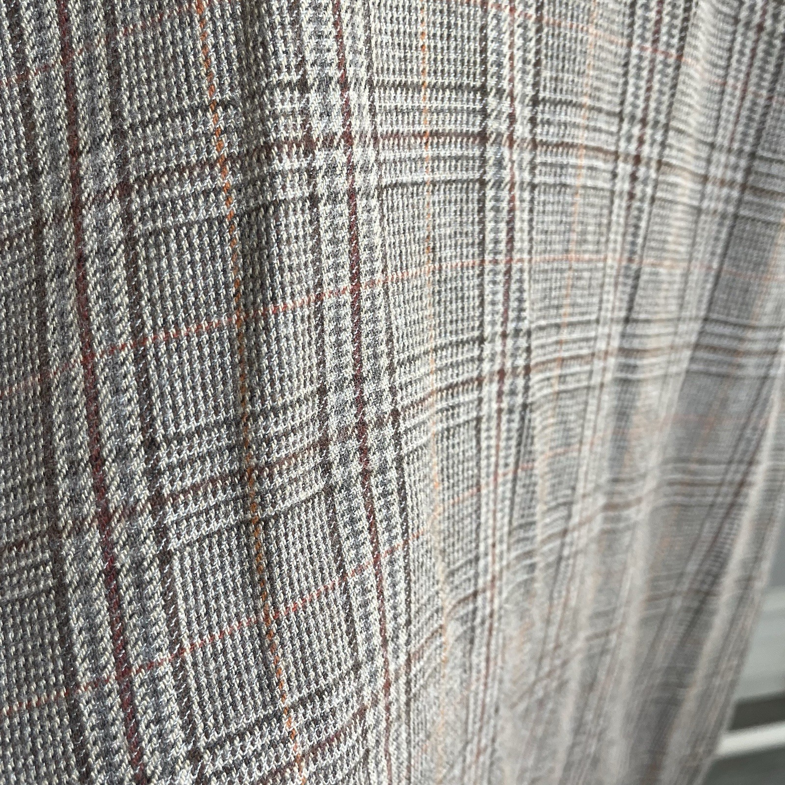 PurrrMelrose Wool V Neck Plaid Patterned Tie Back Mini Slip Dress in Brown