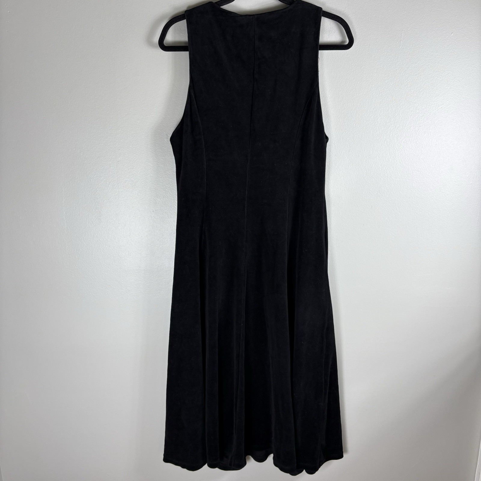 Ellen Ashley Women’s Medium Black V Neck Fit And Flare Pullover Maxi Dress