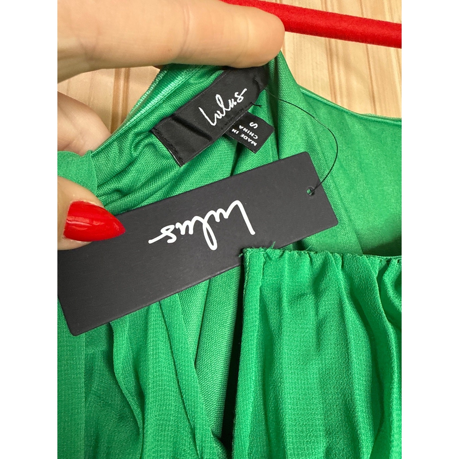 NWT Lulus Lael Green Pleated Strapless Dress and Scarf Set Wedding Banquet Sz S