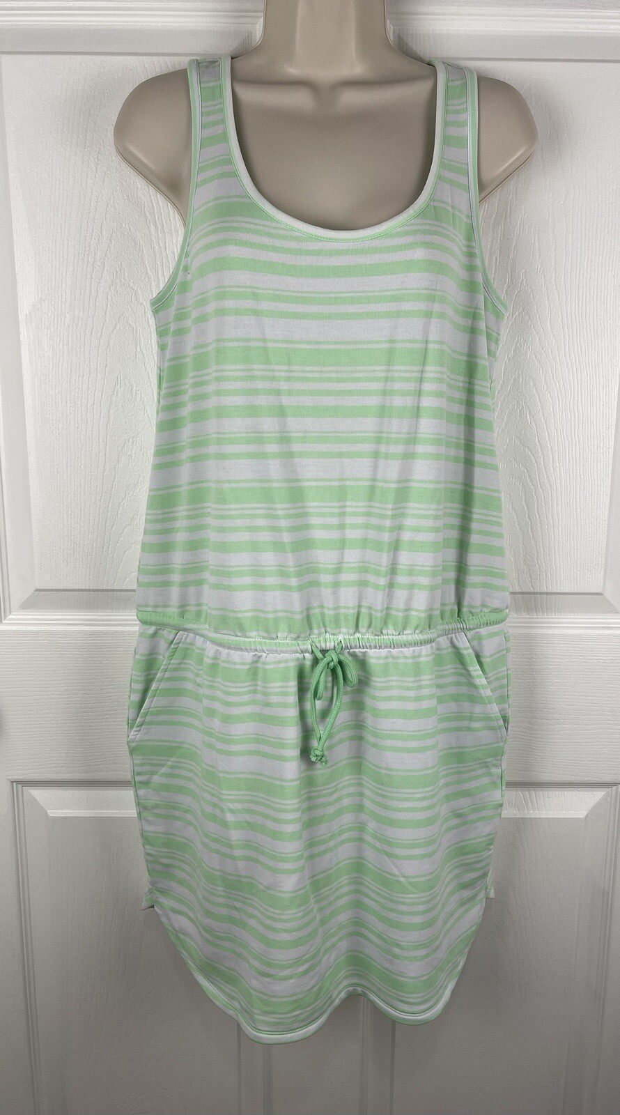 NY & Co Striped Tank Dress With Pockets Size M