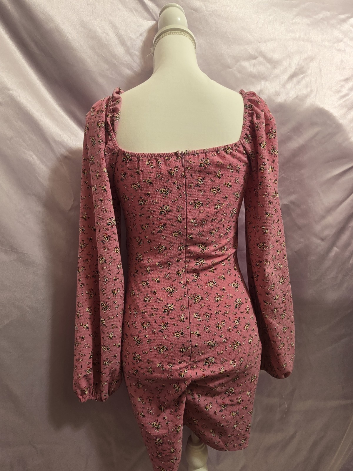 Shein Mini Long Sleeve Peasant Dress