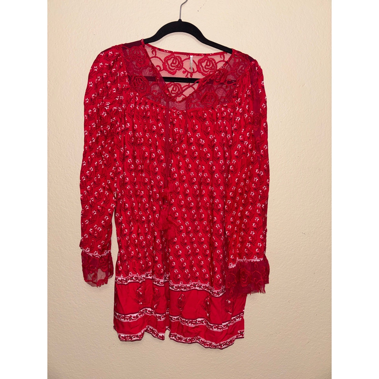 Free People boho floral peasant tunic