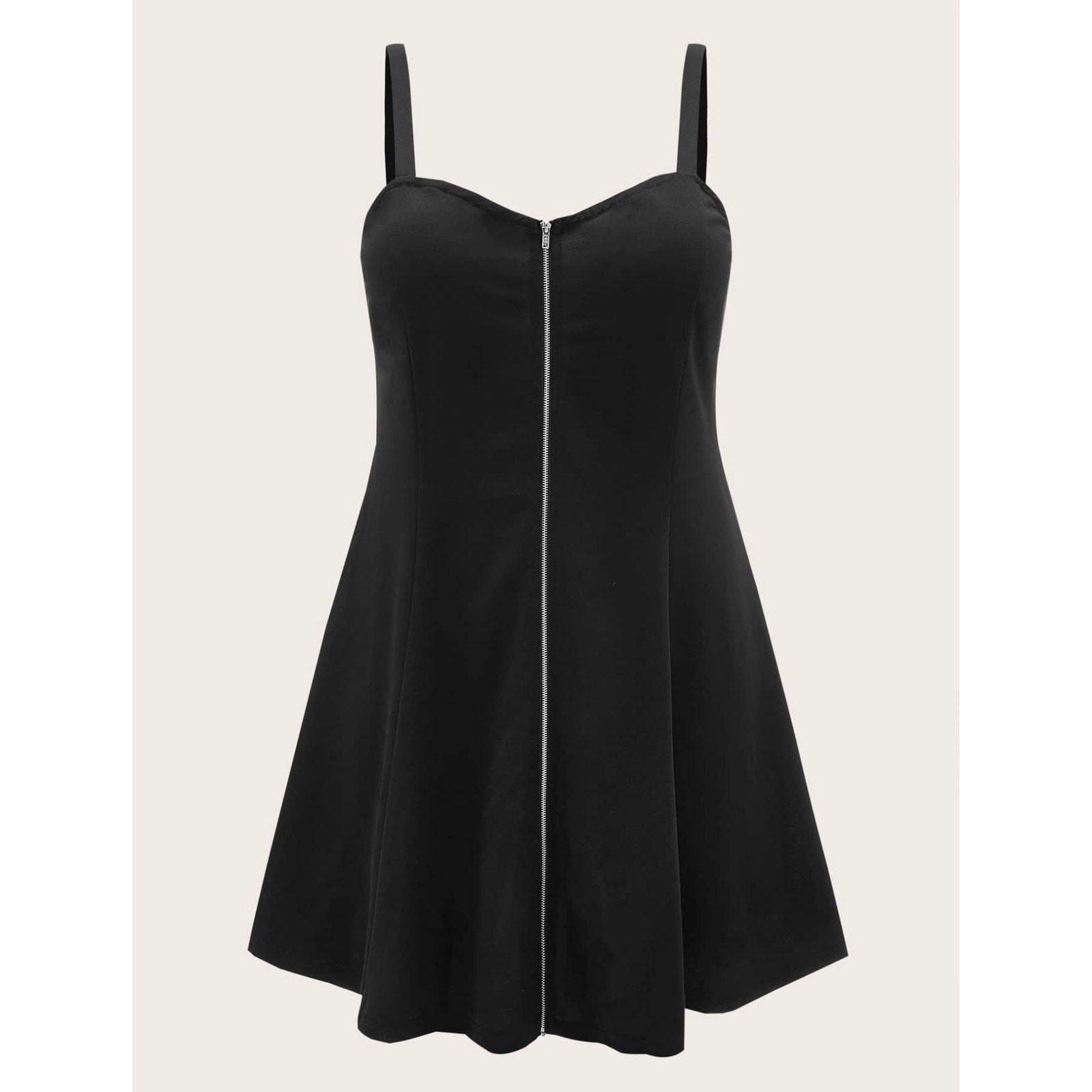 Shein Curve 3XL Spaghetti Strap Mini Dress Zipper Front