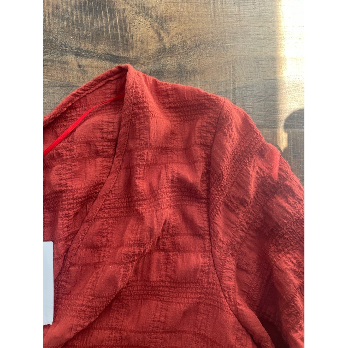 Nordstrom Rack Red Textured Short Sleeve Top Size Medium